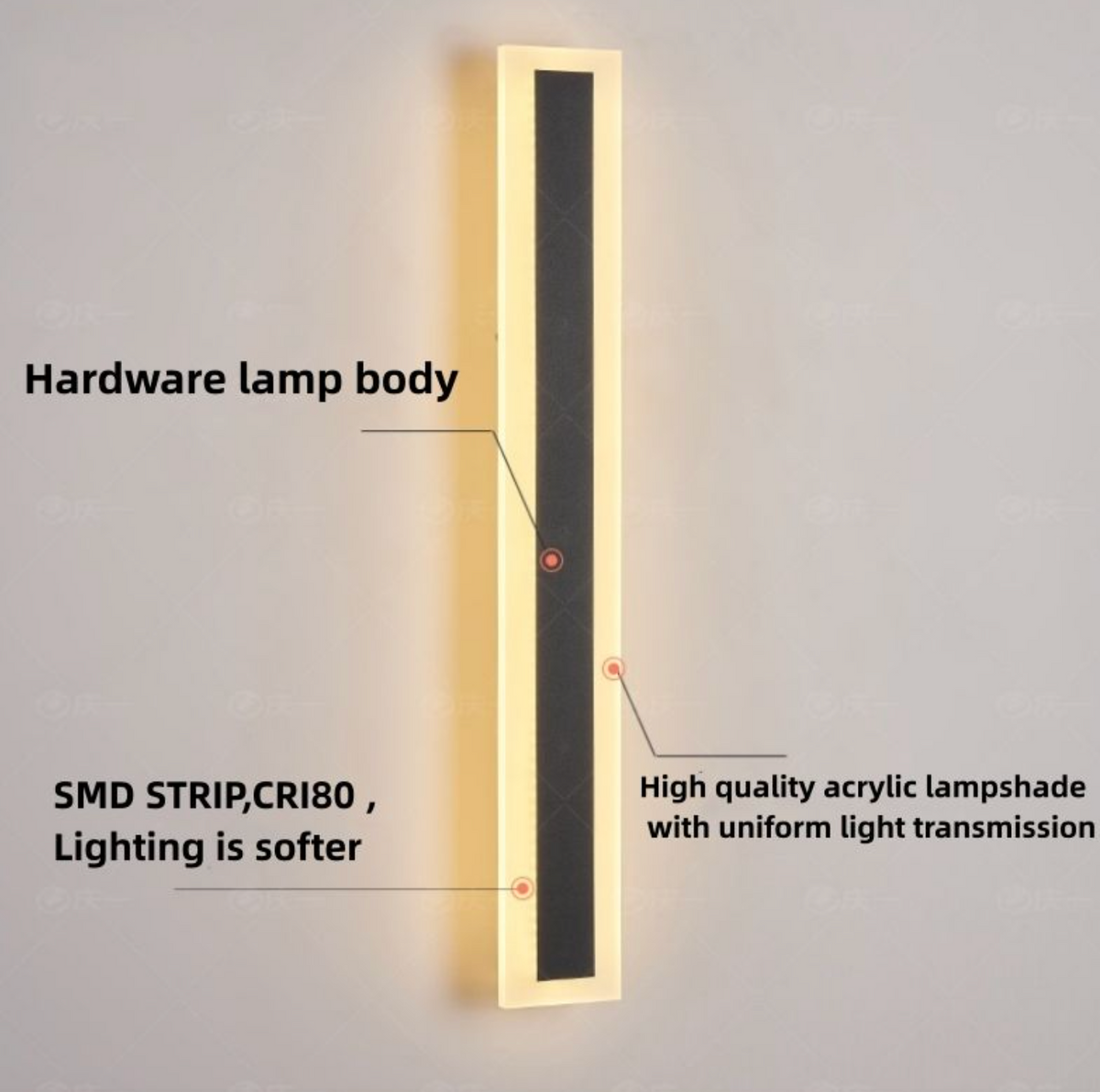 LumiVera™ Modern Waterproof LED Wall Light – Luxury Linear Strip Lighting for Indoor & Outdoor Spaces