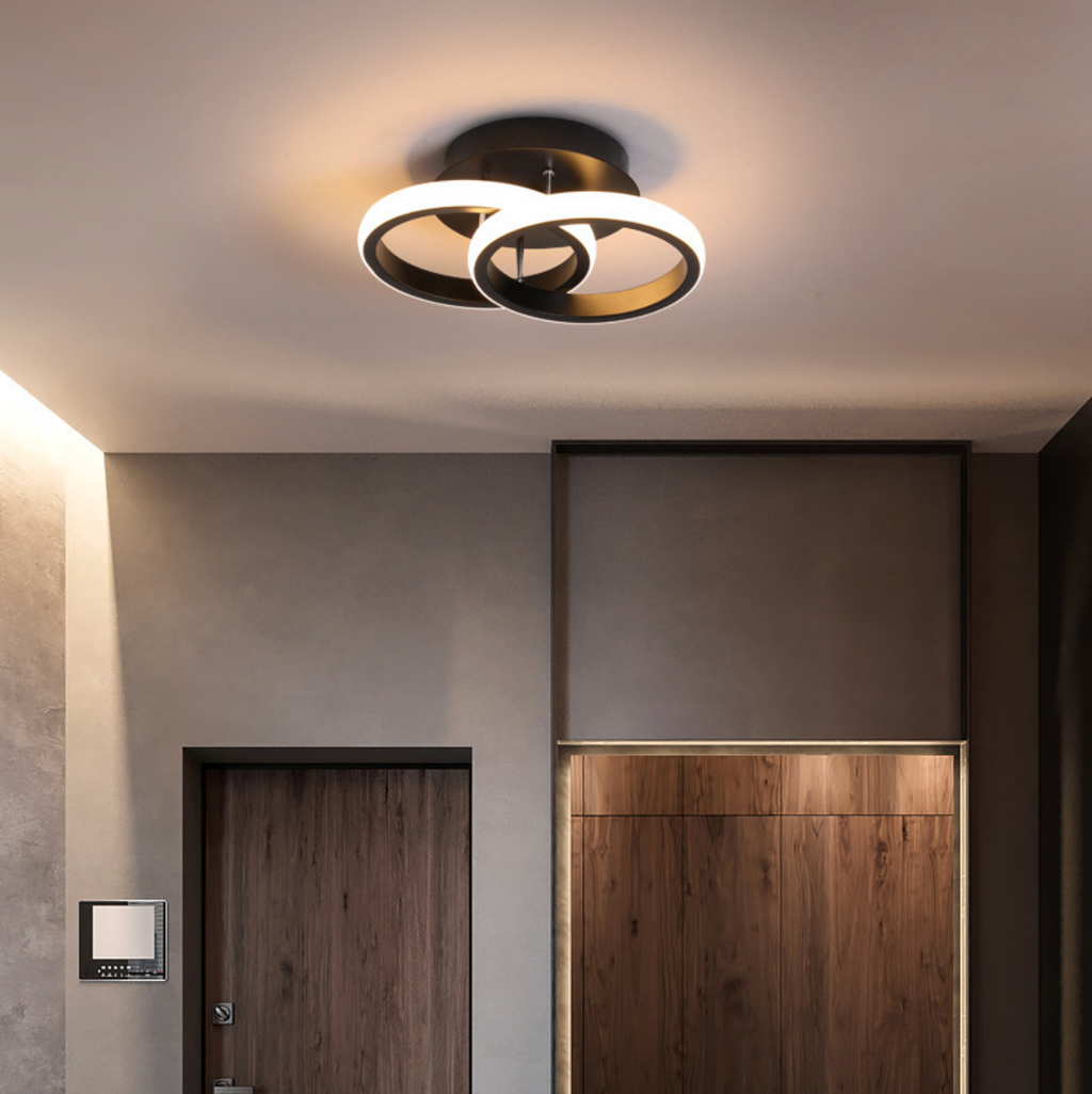 LumiNord™ Nordic Acrylic LED Ring Ceiling Light – Modern Minimalist Lighting for Living Room, Bedroom & Hallway