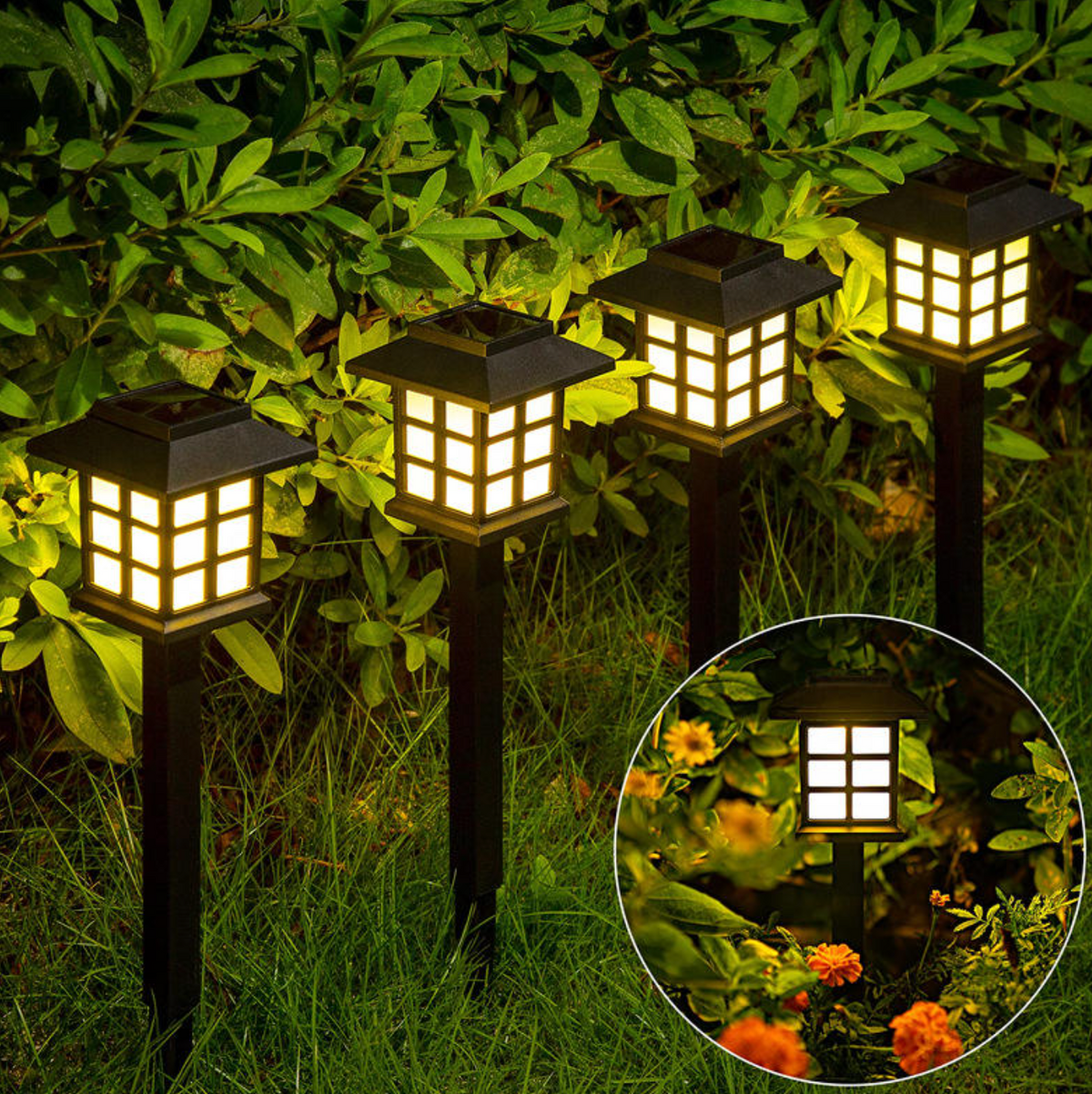 SolarLuxe™ Retro Garden Stake Lights – Vintage Solar LED Landscape Lighting for Pathways, Lawns & Courtyards