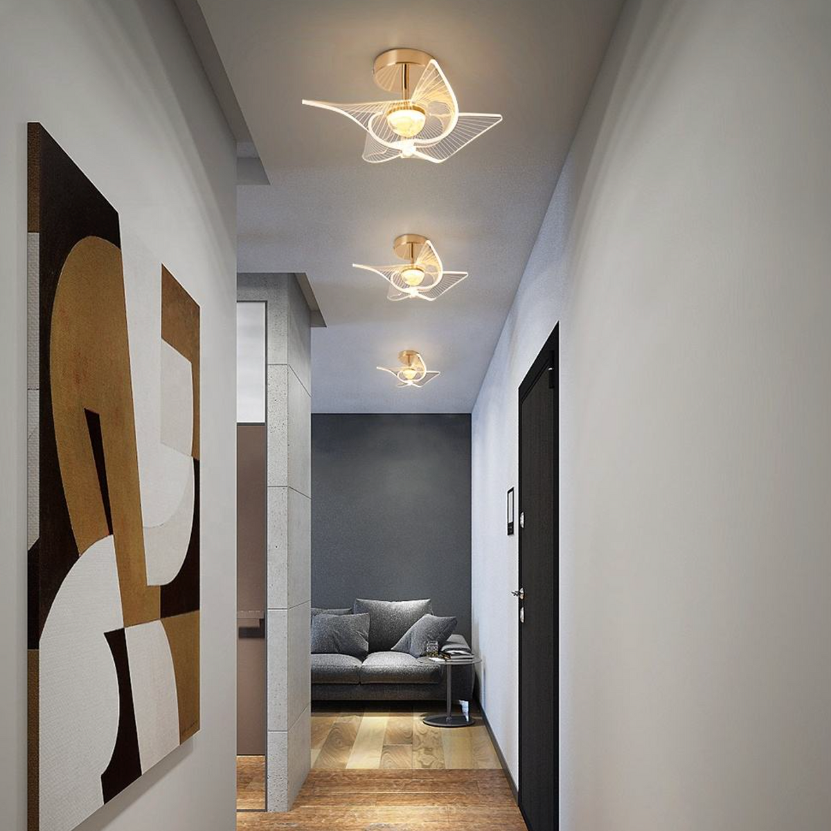LumiHalo™ Modern LED Ceiling Light – Minimalist Indoor Flush Mount for Living Room, Bedroom & Hallway