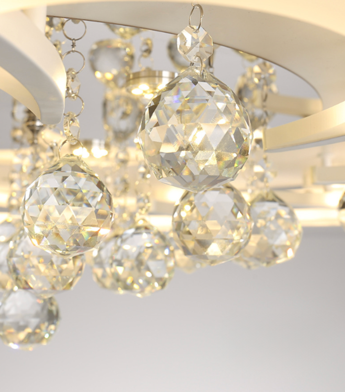 LumiCrystal™ Modern Acrylic LED Ceiling Light – Dimmable 3-Color Remote-Controlled Lamp for Bedroom & Living Room