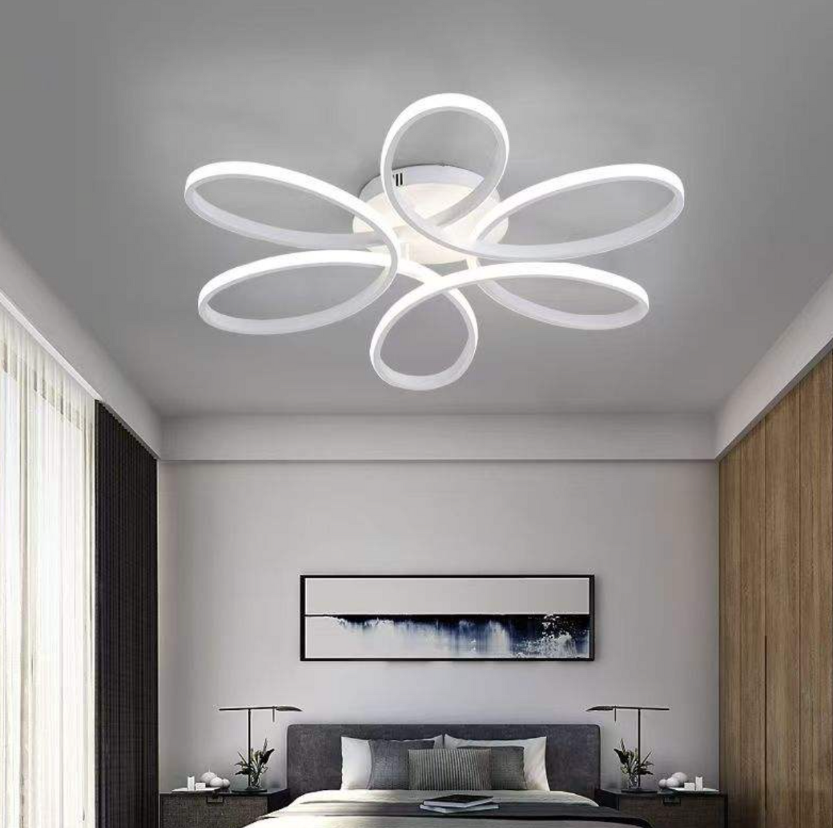 LumiVanta™ Nordic Creative LED Ceiling Light – Modern Minimalist Statement Lamp for Living Room & Bedroom