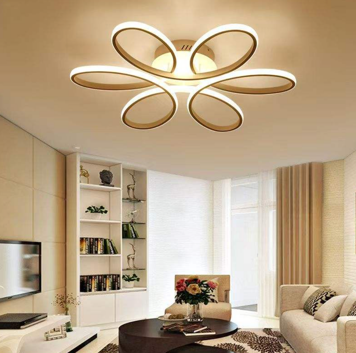 LumiVanta™ Nordic Creative LED Ceiling Light – Modern Minimalist Statement Lamp for Living Room & Bedroom